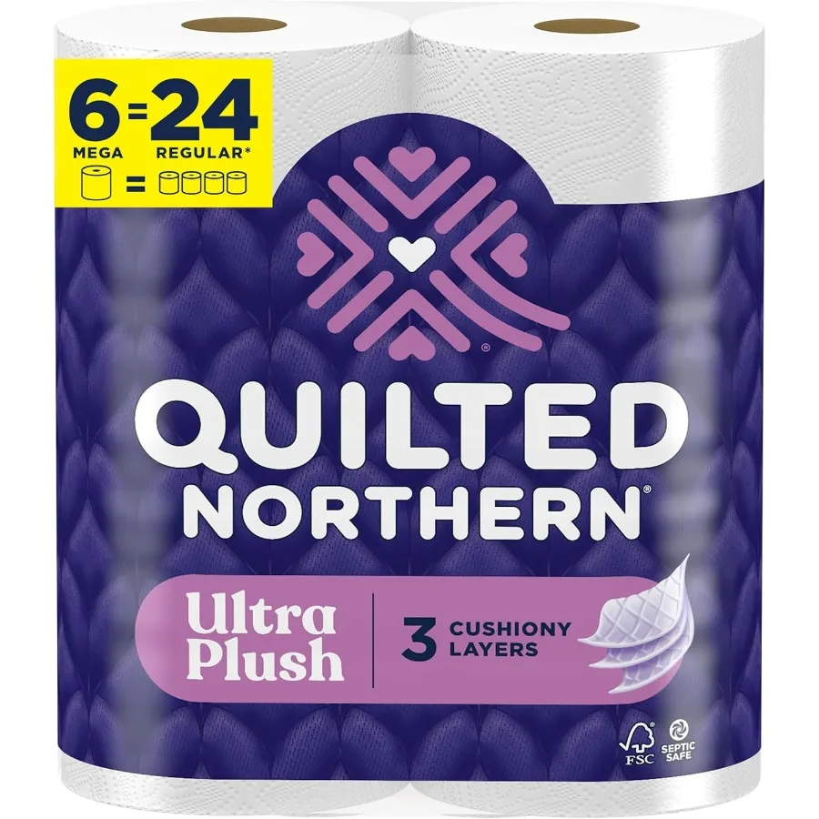 Ultra Plush 3Ply Toilet Paper Mega Rolls Pack