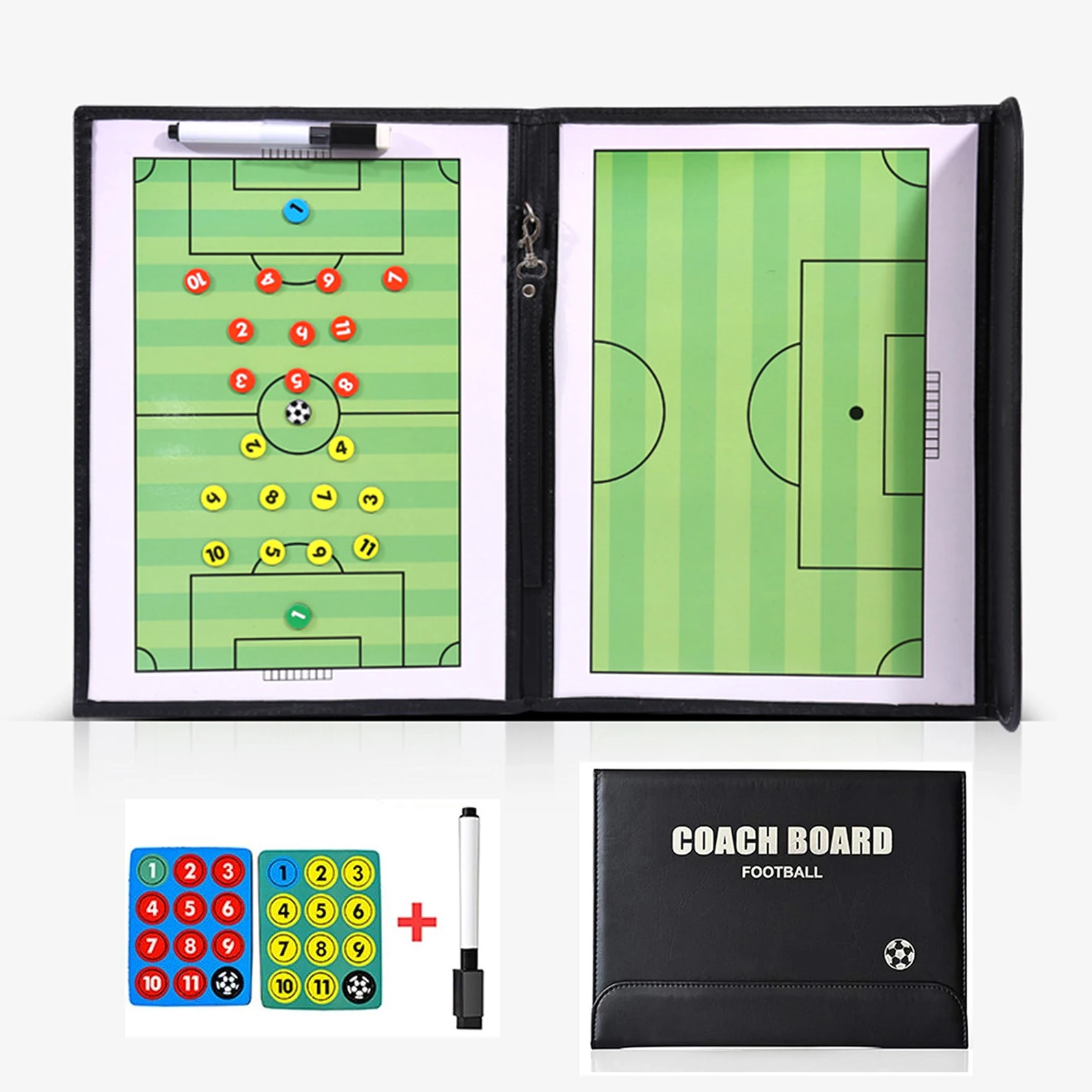 

Tactics Board Blackboard PU Leather 537 G / 1.2 Lb Excellent Accessories Multi-purpose Ouble-sized Nice Portable