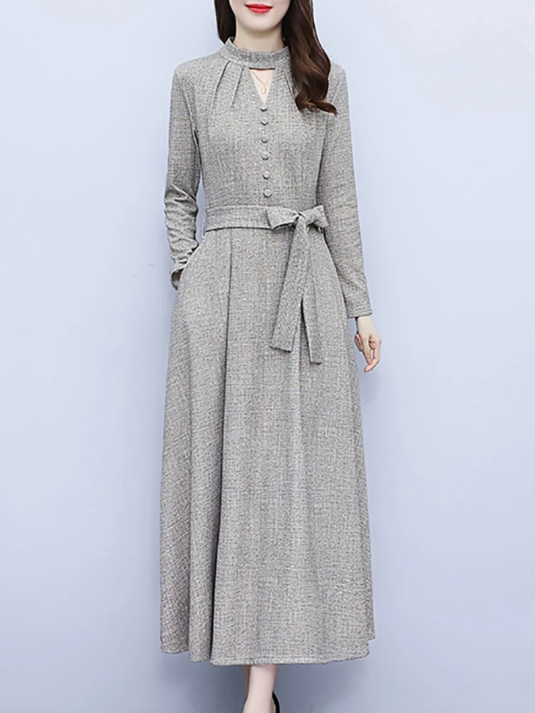 fitted lace wedding dress Brown Polka Dot Balloon Sleeve Anya Midi Dress main image 1