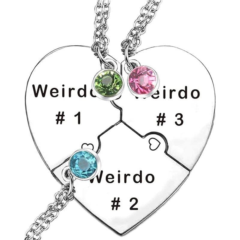 DGIDDK Set di collane con ciondolo a forma di cuore in