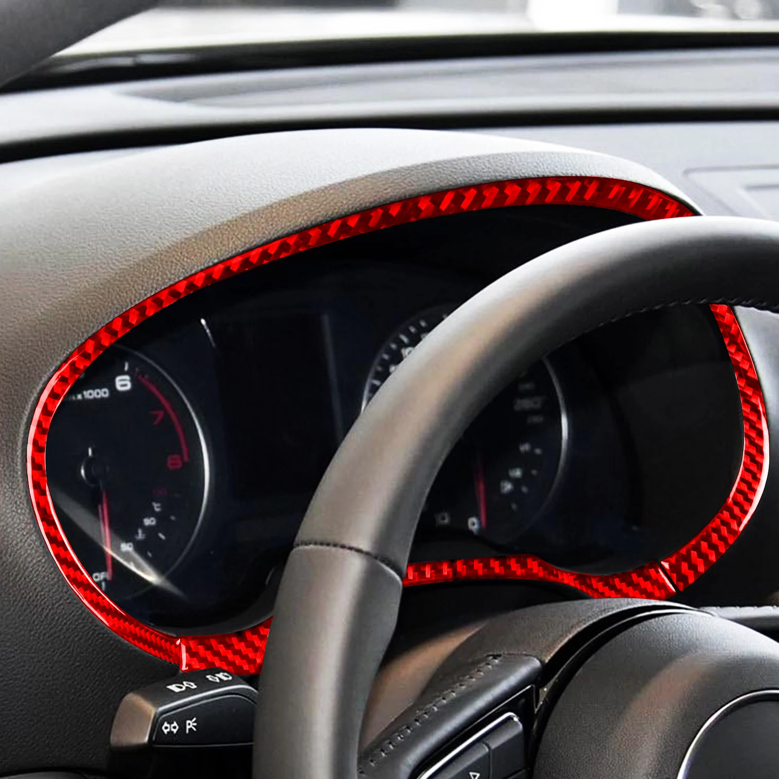 カーボンメータートリム 貼り付けタイプ 4型純正メーター用