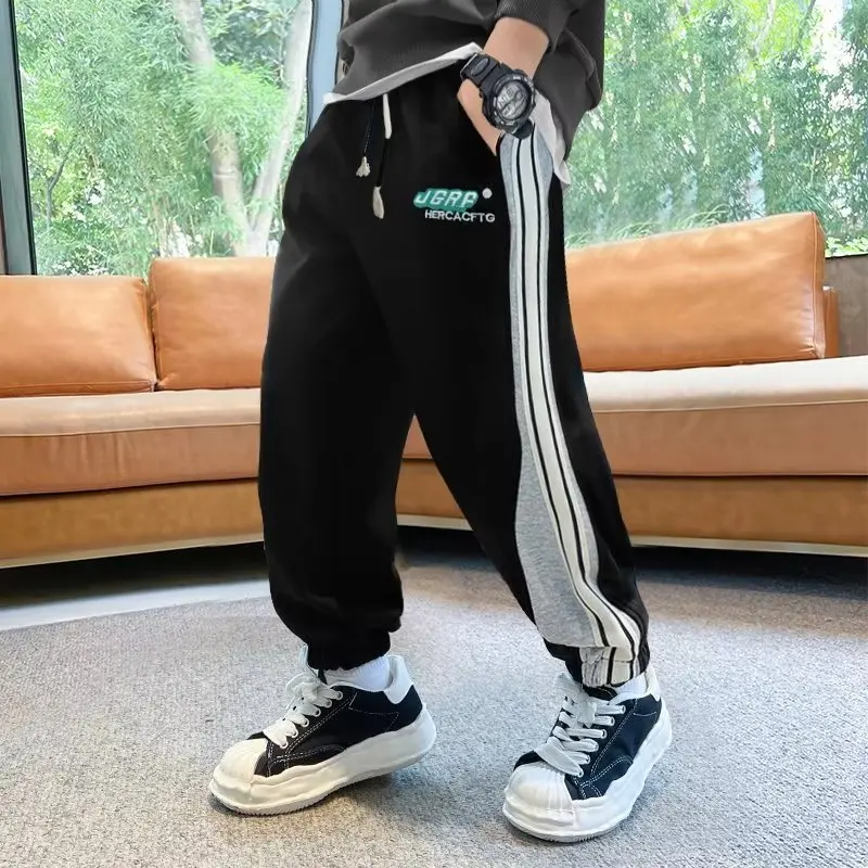 Boys Cargo Pants Spring & Autumn Boy Trousers Casual Kids Sport Pants Teenage Children Clothes for 4 -13y Boys Solid Color