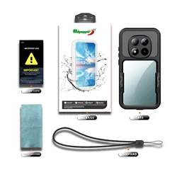 Ultimate IP68 Waterproof Shockproof Phone Cover - Full Protection Premium Case - Redmi Note 13 Pro (Black)