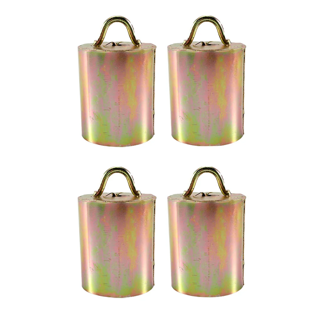 4 Pcs Cow Bell Pendant Galvanized Vintage Mug Distance Loud Alloy Sheep Pendants
