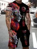 New Lion King Pattern Men's T-shirt Collection Summer Animal 3D Printed Clothing Short Sleeves And Shorts 2 Fashion Trends 3