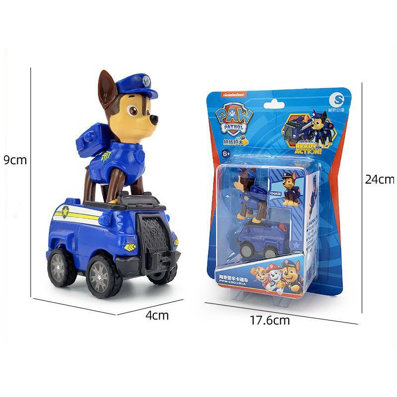 Paw Patrol Action Figure Chase Skye Car Toy Patchwork Blocks Fire Fighting Inertia Taxiing Car Fall-resistant Boy Gift