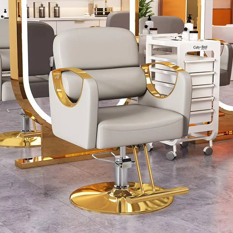 Vanity Metal Barber Chairs Esthetician Barbershop Makeup Manicure Barber Chairs Hairdresser Silla De Barberia Luxury Furniture