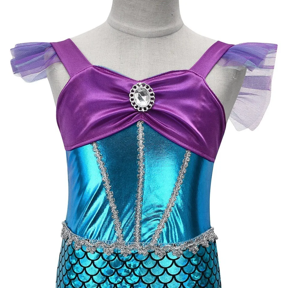 Disney Costume Ariel Classico Bambina, Vestito Ufficiale La Sirenetta Disney Bambine Taglia XS