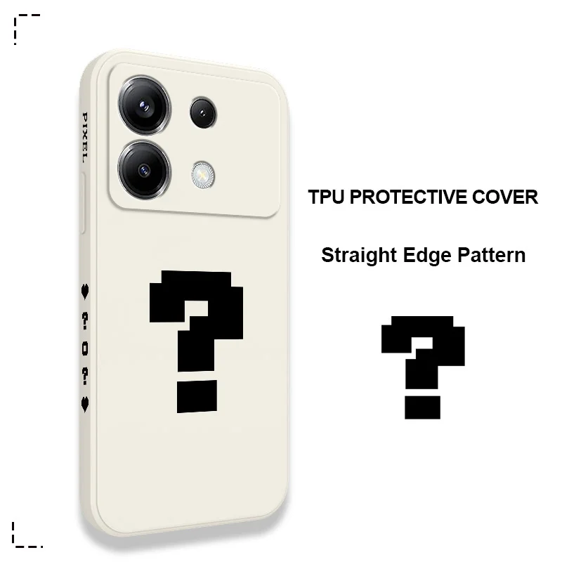 Vibrant Pixel Question Silicone Phone Case Cover