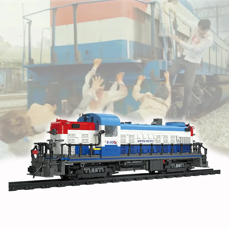 

2399PCS GE Dash 8-40c Fuel Locomotive Set City High-Speed Rail Building Blocks Technician Train Bricks Toys For Kids Boys Gifts