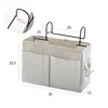 Canvas Bedside Hanging Pocket Storage Bag Bedroom Magazine Storage Pouch Diaper Caddy Toy Holder Baby Tissue Box Home Organizer 6