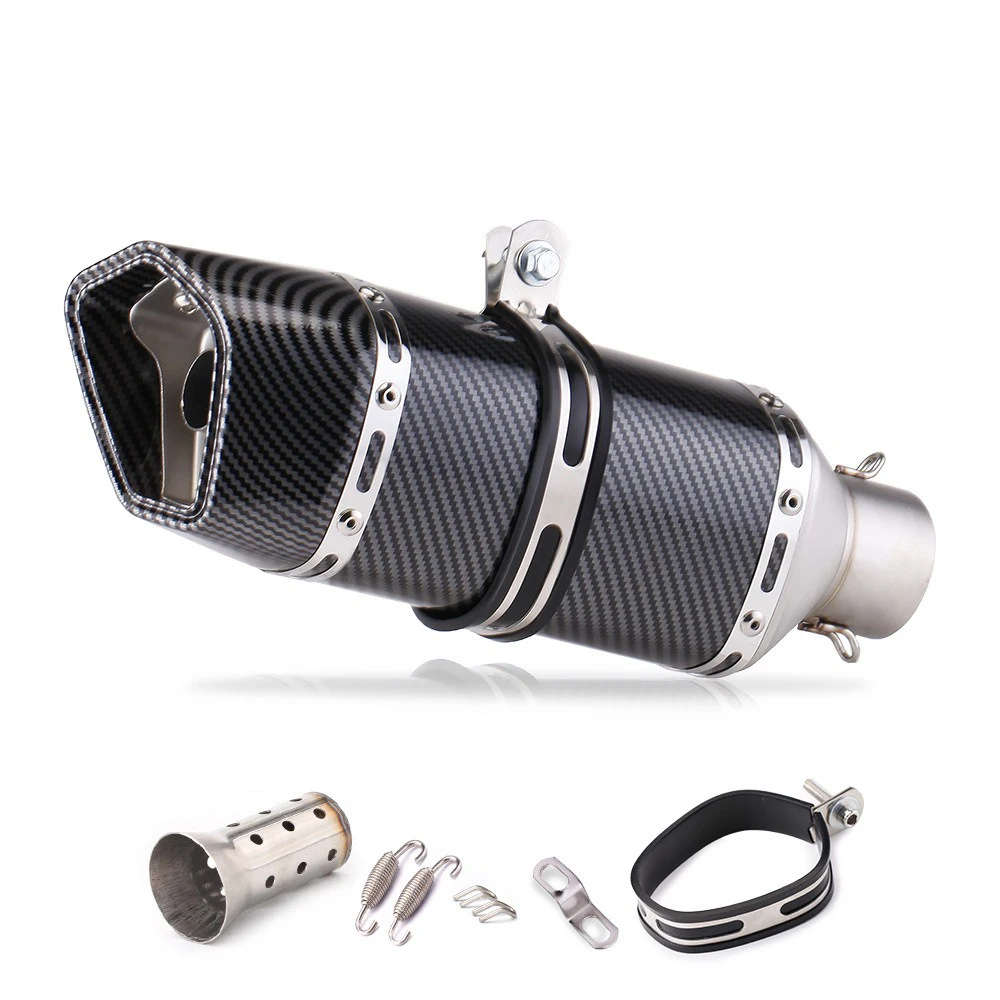 Moto Exhaust Pipe Motorcycle 51mm Stainless Steel Exhaust Pipe Muffler