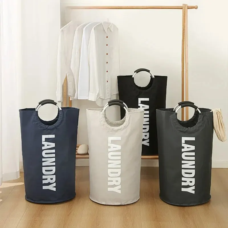 GILLAS Cesto de lavandería de 120L con Tapa y Bolsa, Cesto para Ropa GILLAS Cesto de lavandería de 120L con Tapa y Bolsa, Cesto para Ropa
