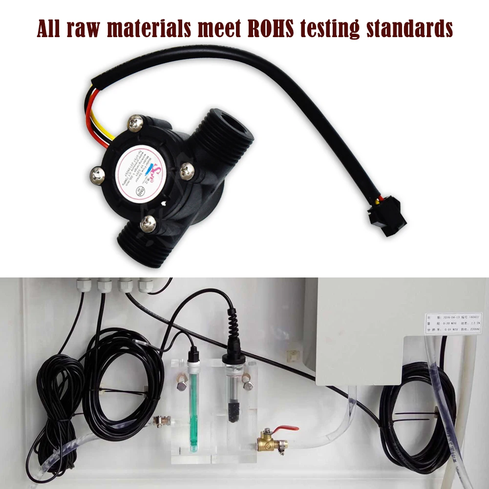 YF-S201 DC 5-18V 1/2 Inch Water Flow Sensor 1.75MPa Hall Effect Flow Sensor Hall Liquid Water Liquid