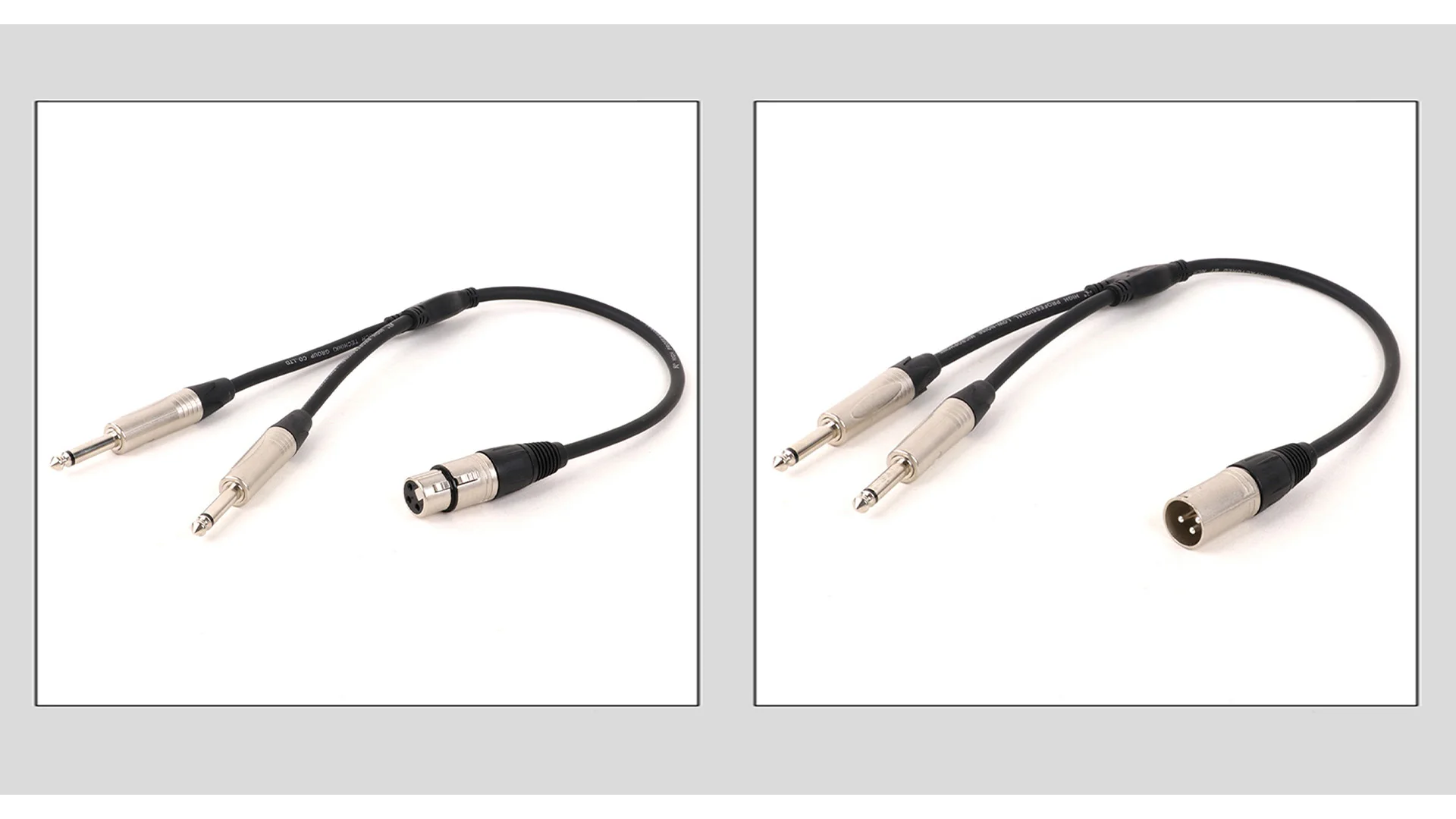 Spezialität 3-polige Buchse/Stecker xlr zu zwei 6,35mm Mono-Buchse und Splitter-Adapter kabel für Gitarren mikrofone 0,3 m 0,5 m – Detail 4