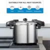 Pressure Cooker 8 Qt Stainless Steel - Small Canning Pot with Lid for Home, Commercial Use - Easy to Clean Stove Top 6