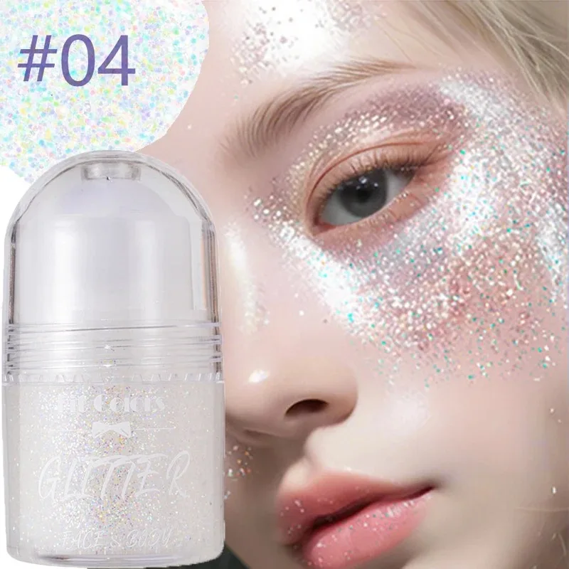 Diamond Highlighter Rolling Ball Glitter Gel Smooth Body Face Brighten Jelly Sparkling Shimmer Sequins Festival Decorate Makeup 4