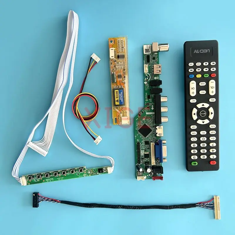 Scheda Controller Driver Lcd Fit Ltn160At01 Ltn160At02 Tv Analog 1366*768 Kit Test Schermo Fai Da Te 30 Pin Lvds 1Ccfl Vga + Hdmi + Av + Usb + Ir