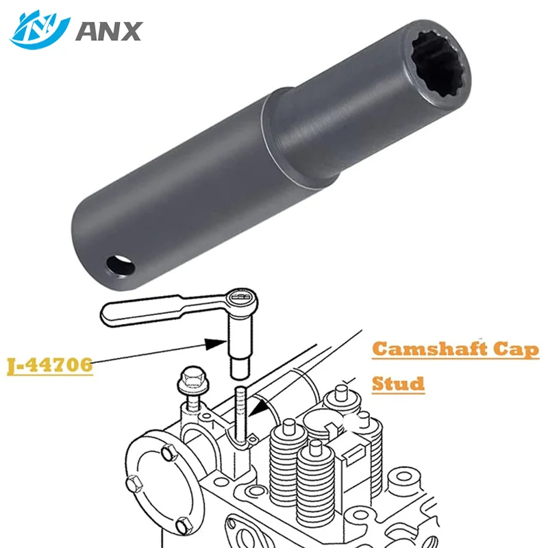 ANX Rocker Arm Shaft Socket for Detroit Diesel 60 Engine Series for J-44706 12MM 12PT 1/2 Inch Drive Extra Deep Socket 44706