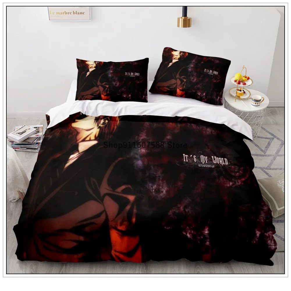 Luxury Death Note Bedding Set Anime Cartoon Duvet Cover Kids Bedclothes Soft Comforter Covers Pillowcase Home Textile