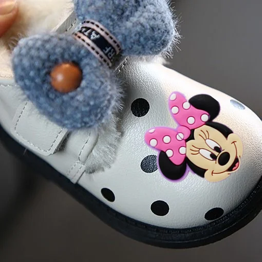 Disney Mickey mouse winter children's toddler shoes cartoon casual shoes pu Minnie girl boy baby shoes