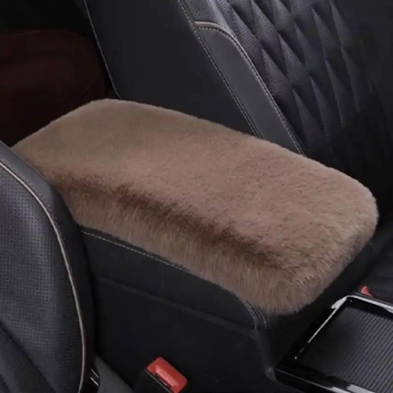 Plush Car Armrest Pad Auto Central Console Armrest Box Cover Arm Rest Box  Warm Fur Soft Cushion Universal Fitment - AliExpress