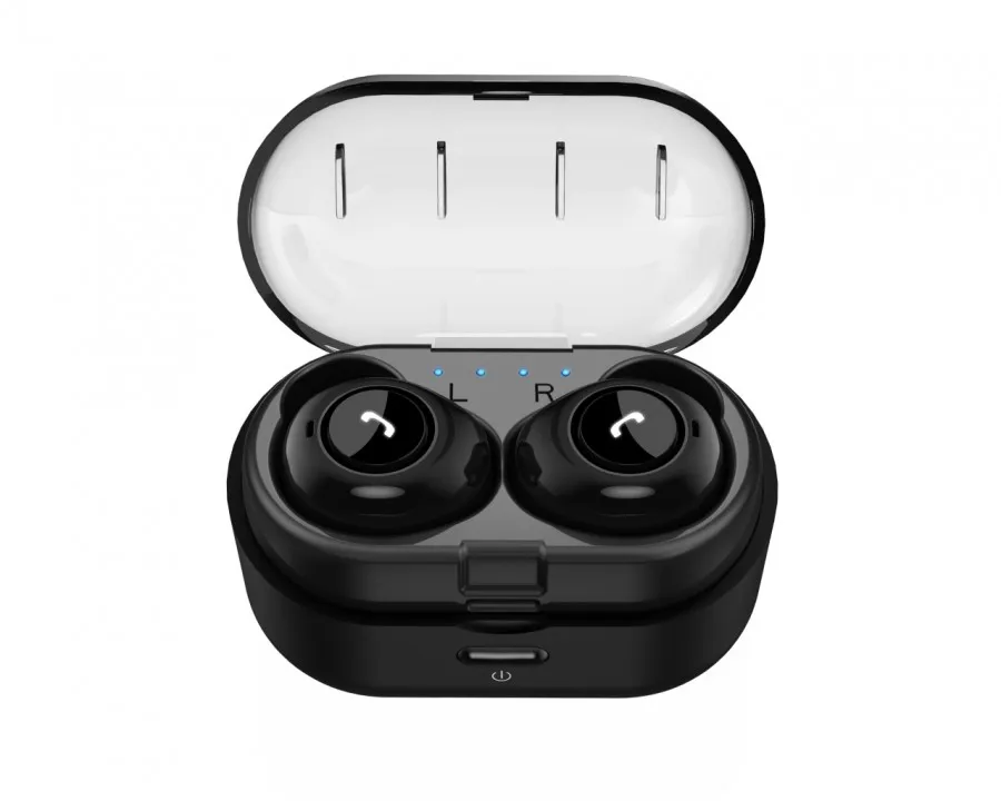Внутриканальная TWS Bluetooth-гарнитура-наушники Smartbuy i100 автосопряжение черная