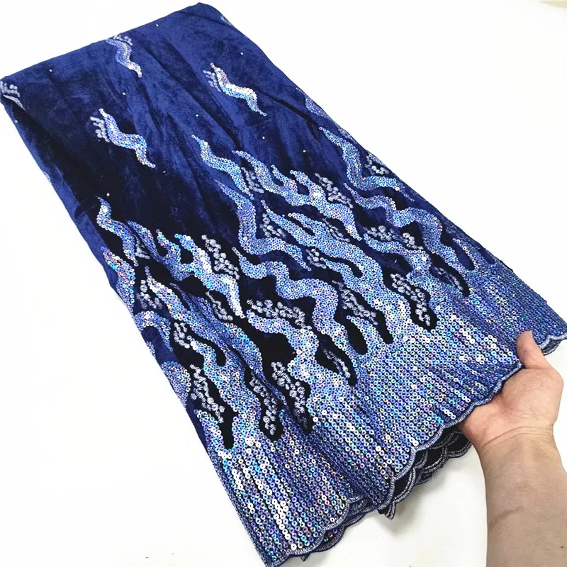 

Африканская бархатная кружевная ткань, Высококачественный бархатный материал, нигерийское кружево с вышивкой блестками