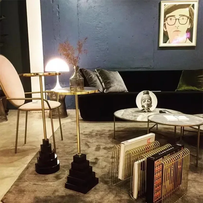 Nordic Minimalist Book And Newspaper Creative Magazine Metal Luxury Sample Room Decoration Floor To Ceiling Rack, Storage Rack