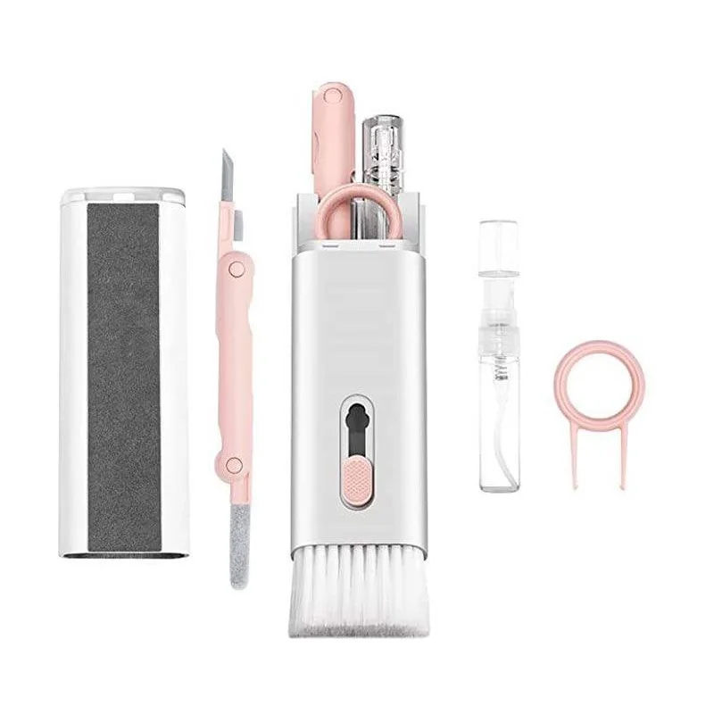 7-in-1 키보드 청소 키트, 에어팟 클리너 헤드셋 클리너 펜, 노트북 화면 청소..