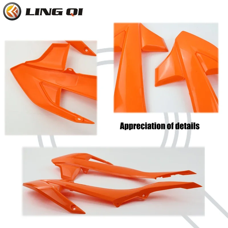 LINGQI RACING Motorcycle KT 50 Front Side Mudguard Fender Plastic Cover For China KT50 Dirt Pit Bike Accessories