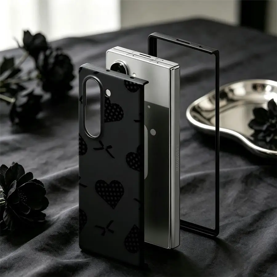 Elegant Bowknot Hearts Phone Case with Back Cover Design