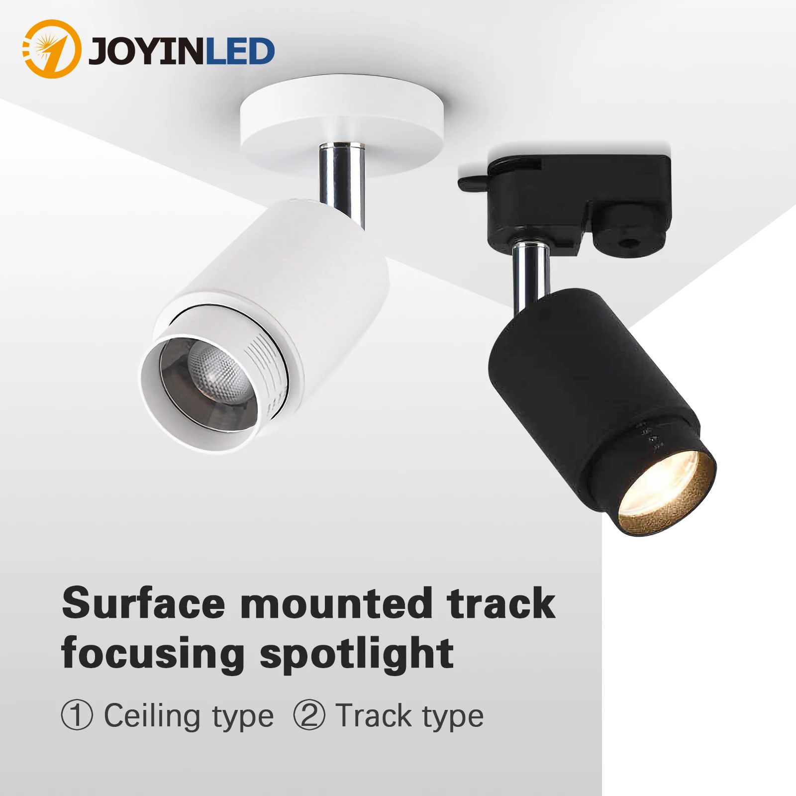 

Modern Lighting Surface Mounted LED Downlight Track Light 3W 5W 7W Cob Ceiling Focus Adjustable 15-60 Degree Angle Spot Lights