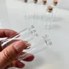 50 PCS 100 PCS 11x22x60mm 12ml Glass Bottles Cork Stopper Transparent Mini Jars DIY Crafts Home Decor Tiny Storage Gift Bottles 3