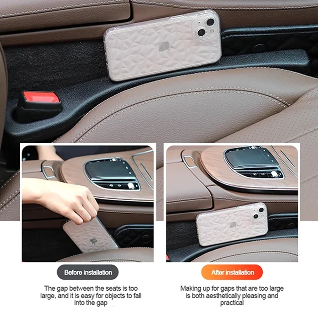 2 Riempitivi Per Sedili Auto - Cuscinetti Anti-Perdita Nero, Per Evitare Oggetti Caduti Tra I Sedili - Foto 12