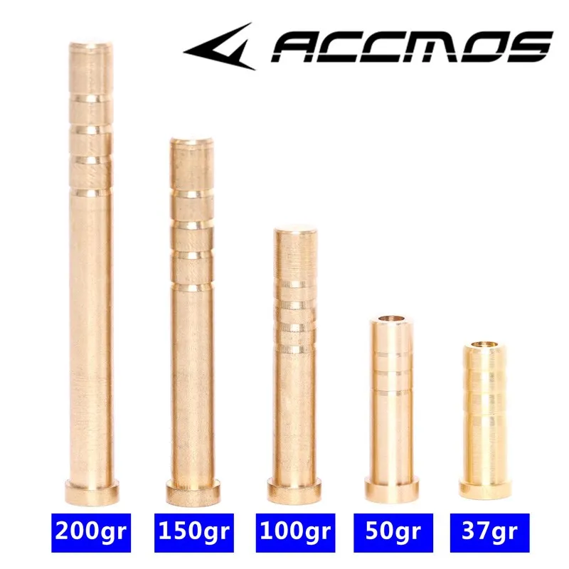 

50pcs Copper Seat Shaft Arrowhead Connectors Fit ID 6.2mm Insert Carbon Shaft Archery Screw Broadhead Adapter