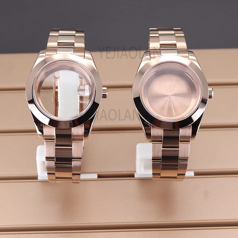 

Rose Gold 36mm/40mm Case Watchband Watch Parts Sapphire Glass For Seiko nh34 nh35 nh36 Miyota 8215 Movement 28.5mm Dial Air King