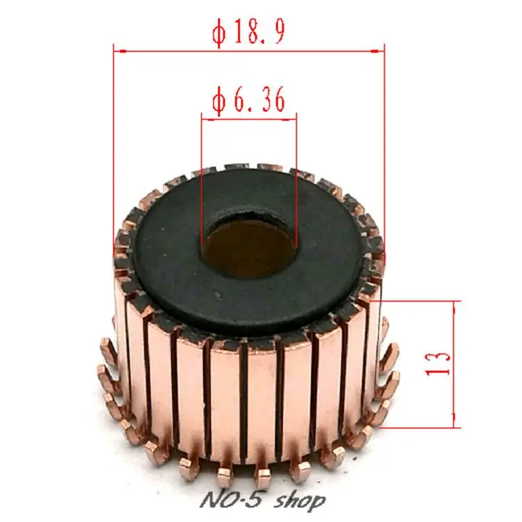 

10Pcs 6.36x18.9x13mm Copper Bars Electric Motor Commutator