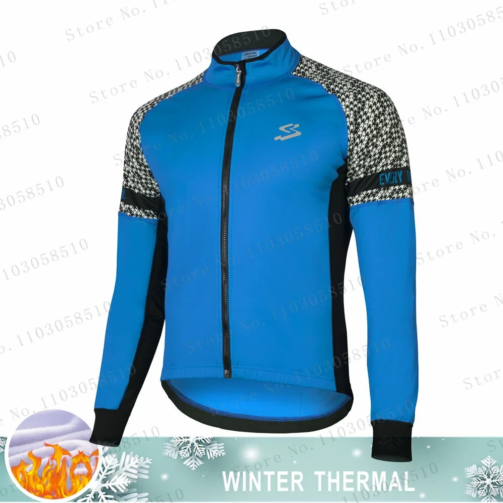 spiukful Men Winter Fleece Cycling Jersey Set Mountian Bike Clothes Wear Ropa Ciclismo Racing Equipos Ciclismo Clothing Cycling