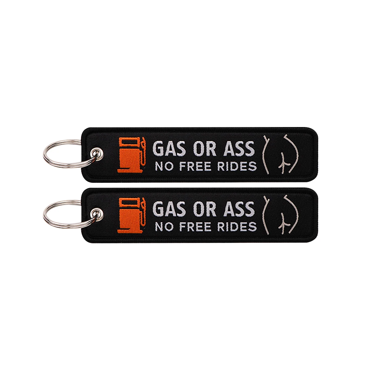 Humorous Embroidered Keychain - Key Ring Holder Accessory and Gift