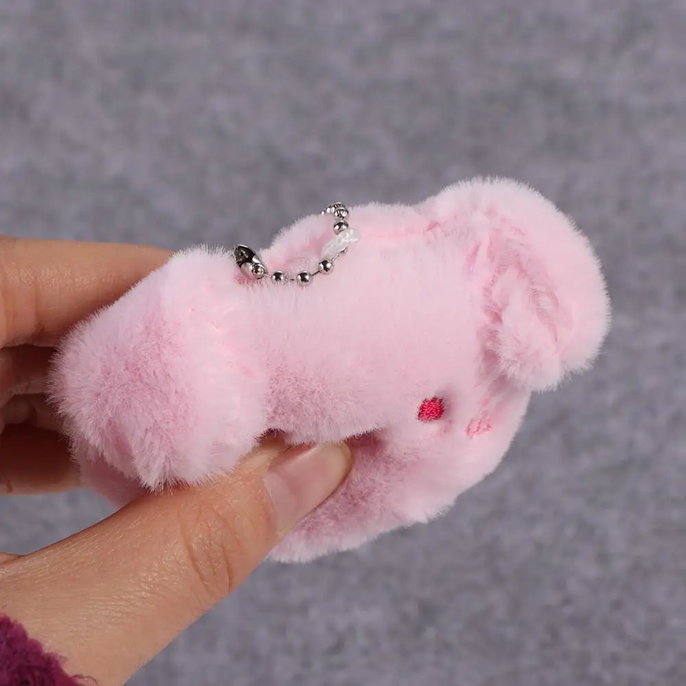 Soft Squeeze Panda Plush Keychain Fashion Cartoon Plush Stuffed Squeak Rabbit Doll Pig Frog Chirping Bear Pendant Kids