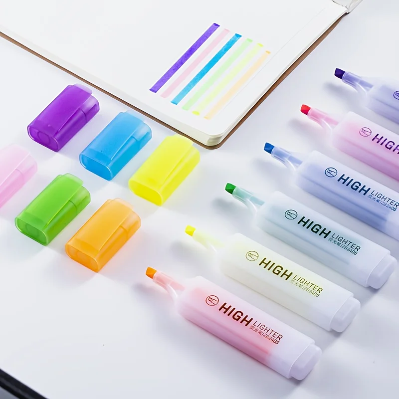 Fluorescent Highlighters for Students,Teachers Use - Ideal for Notetaking, Marking,Back-to-School Supply and Holiday Gift Choice - 4