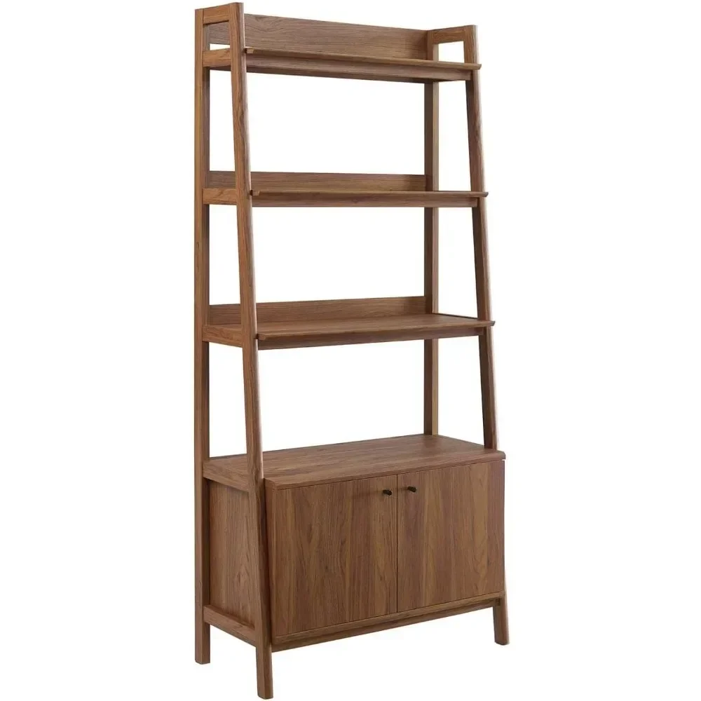 33" Bookshelf Display Case in Walnut  book shelf furniture  bookshelves  book storage 2