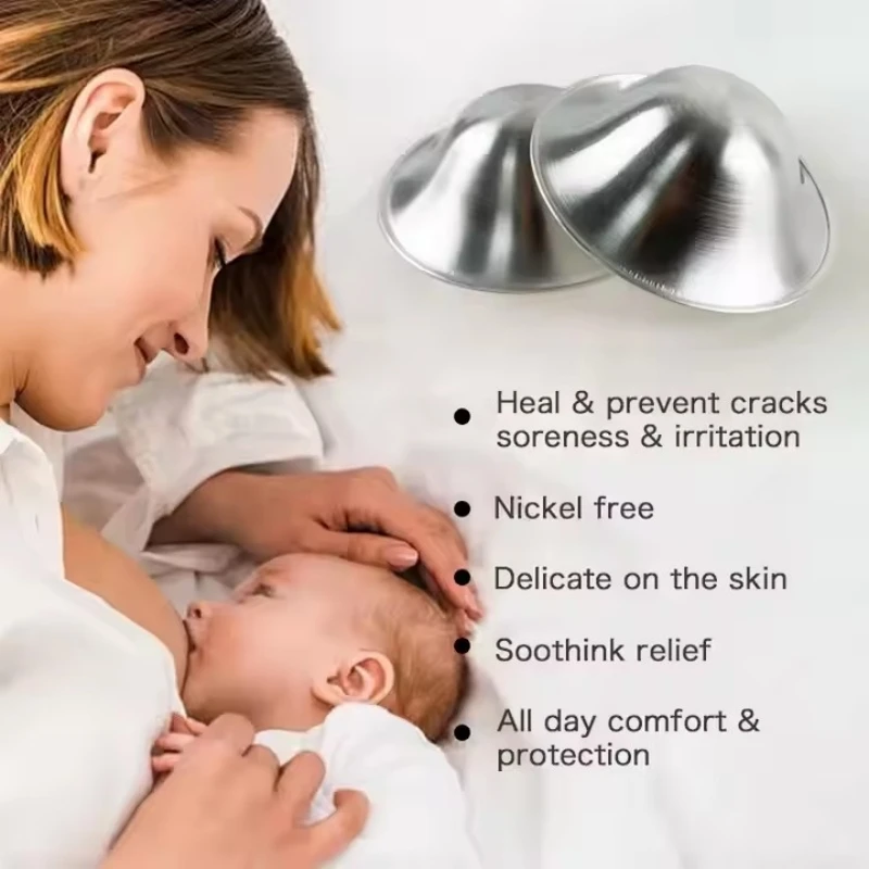 Hot Soothing Nipple Shields Healing Silver Breastfeeding Essentials Easy to Use Original Nipple Covers for Nursing Newborn nipple shields
