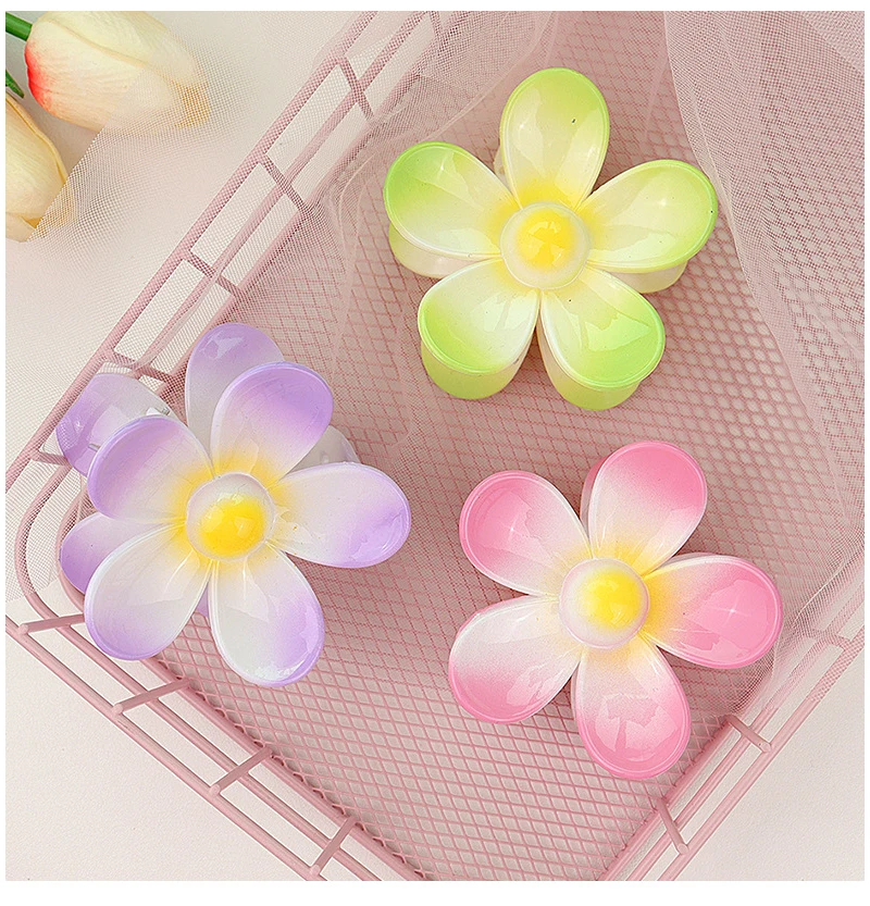 7CM Mattierte Uni-Farbene Blumen-Haarklammern - Premium Haaraccessoires für Frauen/Mädchen (Pferdeschwanz/Haifischklammer) – Detail 14