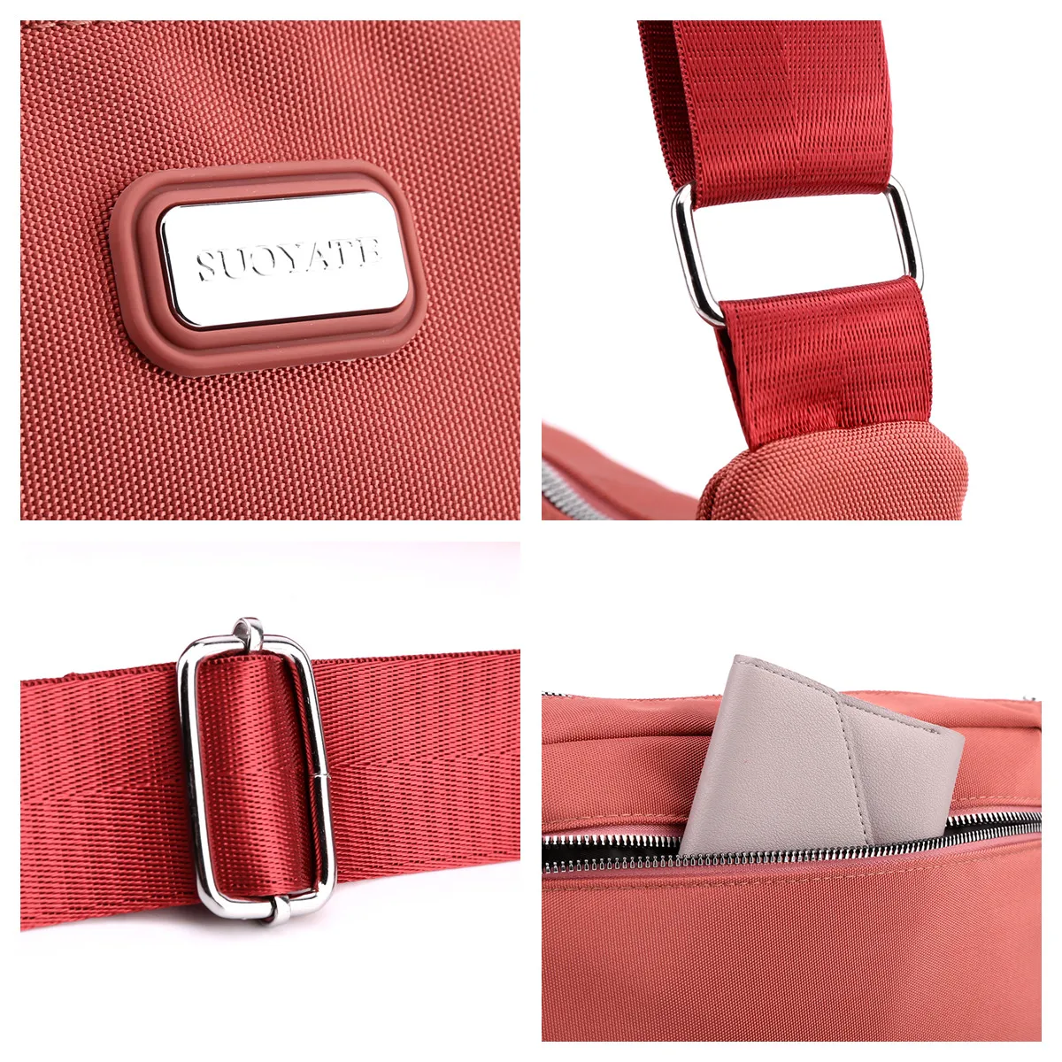 Women's Waterproof Nylon Fashion Messenger Bags Multi Layer Large Capacity Middle-aged Women's Bags Casual Simple Shoulder Bags