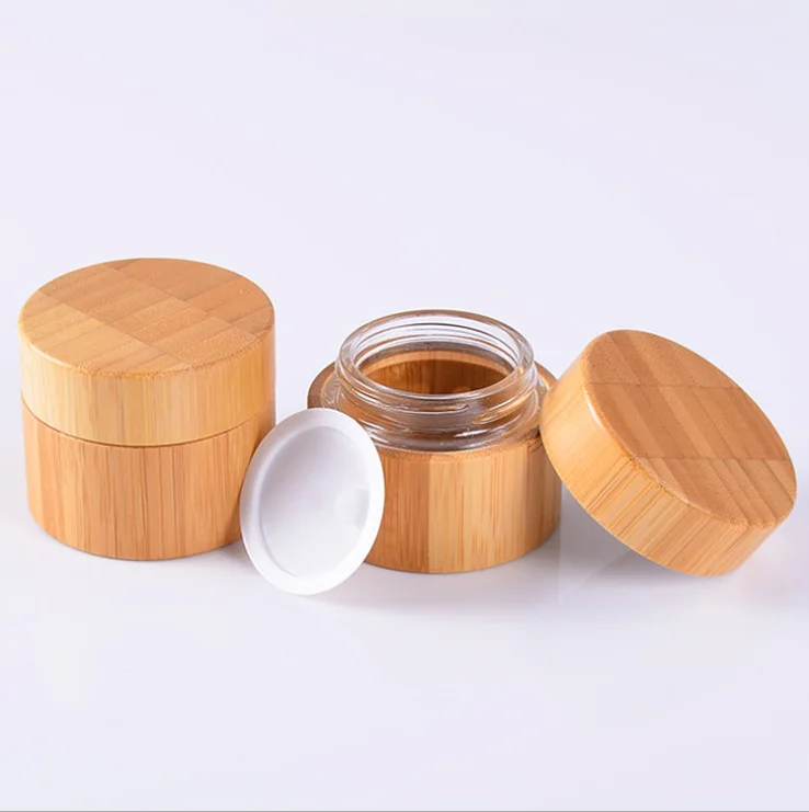 

3 шт., бамбуковые контейнеры для косметики, 50 г, 30 г