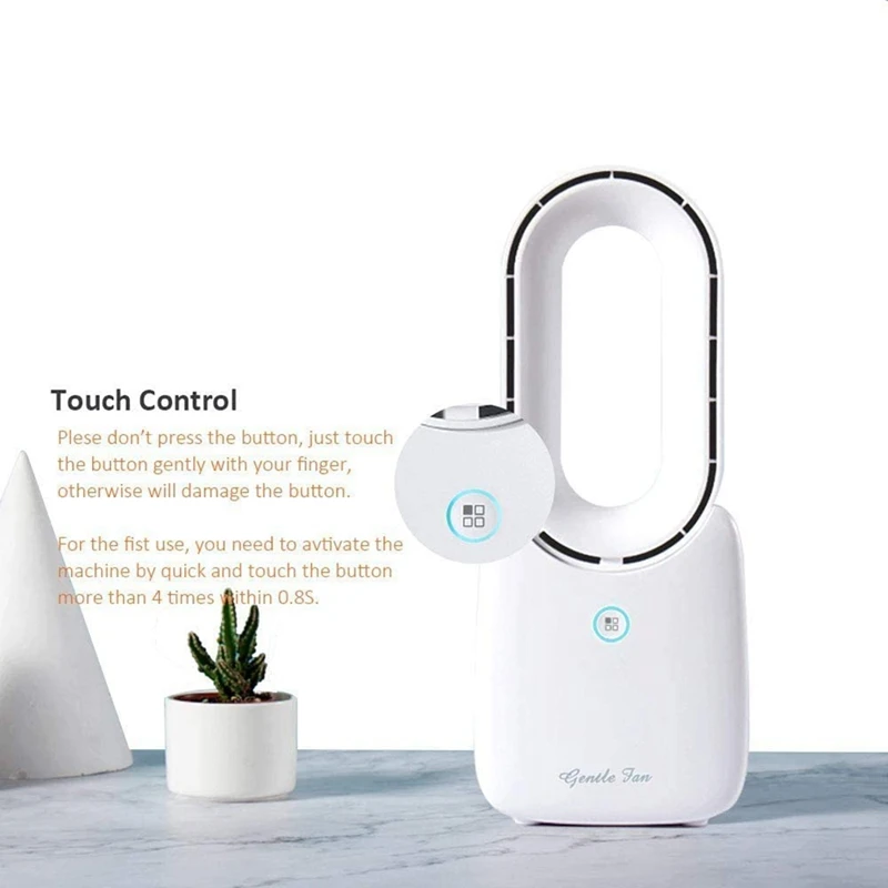 Description Picture 6 of itemBladeless Fan, Table Fan Air Cooler Small Table Fan Rechargeable Battery USB Personal Fan, For Office Bedroom