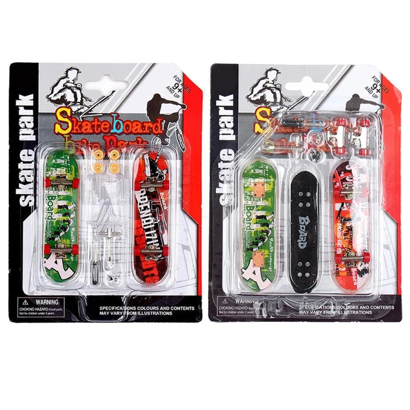 

2PCS Miniature Finger Skateboard Toy Fun Table Game Finger Puppets for Creative Finger Sports Figurine Model for Adult K