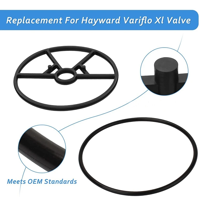 O-Ring Gasket Rebuild Kit O-Ring Black & White Pool And Spa Replacement Parts Fits For Hayward Multi-Port Valve Parts